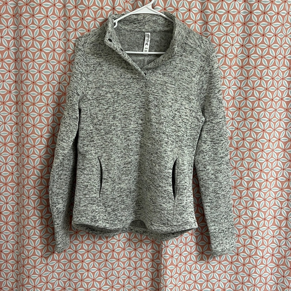SUPER SOFT fleece quarter-button up pullover!!